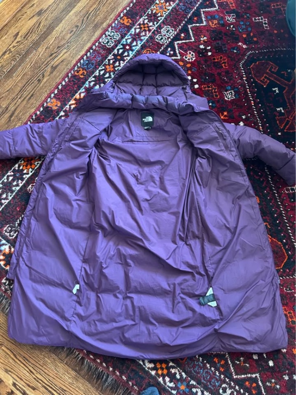 The North Face Down Puffer Parka - XS, Purple/Burgundy - Picture 2 of 5